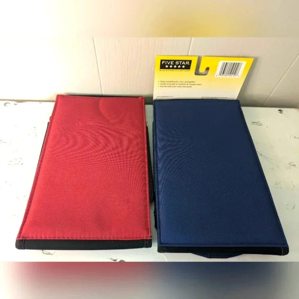 Five Star Wrapper Keeper Red‎ Blue Set College High School Vintage Y2K